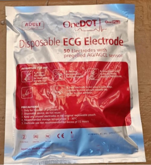 Elektroda EKG Dissposible (50pcs) Dewasa Onemed